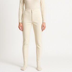 Roffe ski pants insulated stirrup fit Schoeller wool blend performance white 10